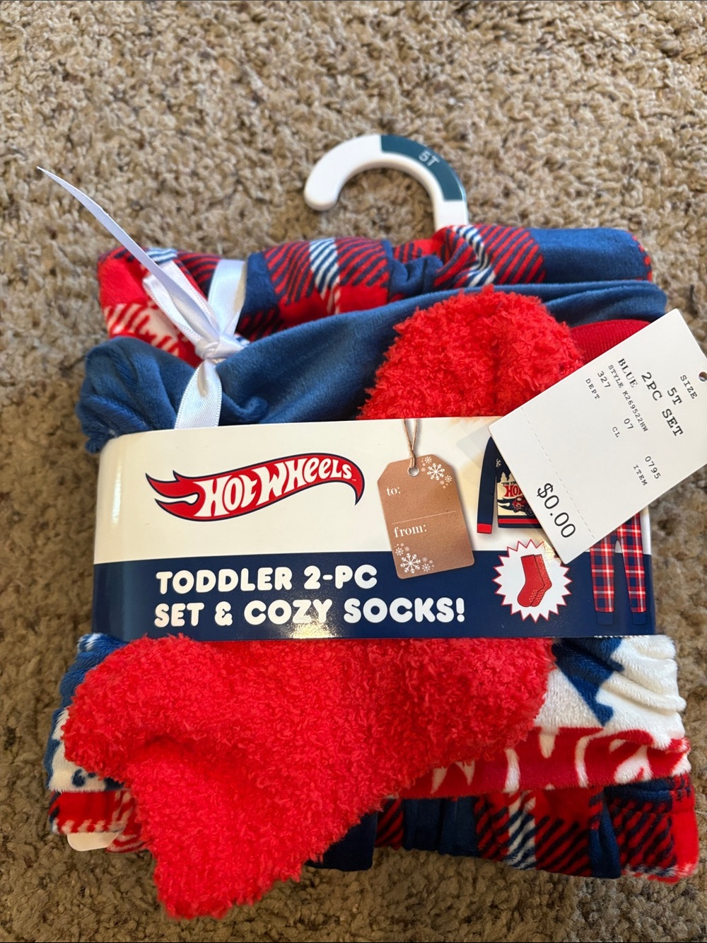 Komar Kids Hot Wheels Toddler 2-Pc Set with Red and Navy